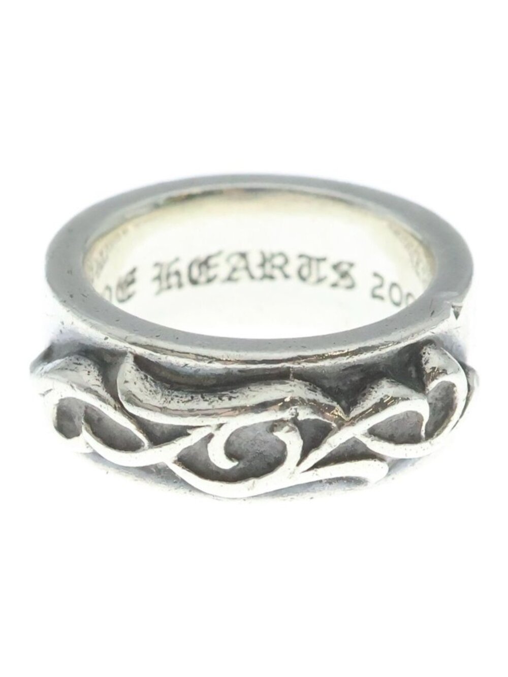 Chrome Hearts Dbl Narrow Vine Band Double Ring Silver